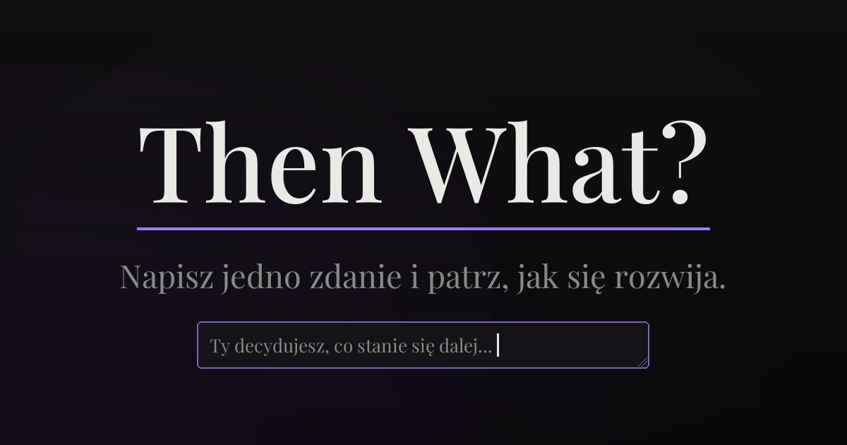 Cover Then What? — interaktywne opowieści RPG prowadzone przez AI